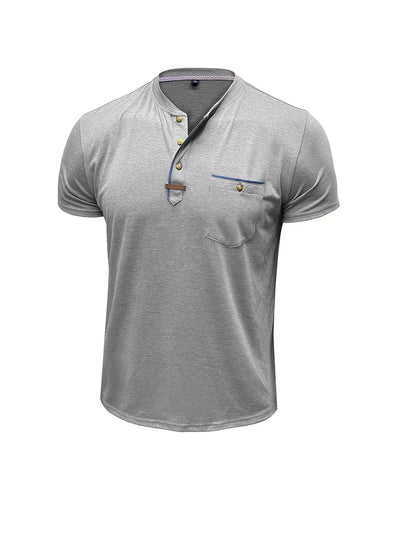 T-shirt Élégant à Col Ras Du Cou Avec Poche