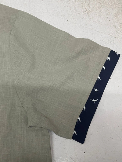 Chemise Élégante À Imprimé Oiseau Mignon
