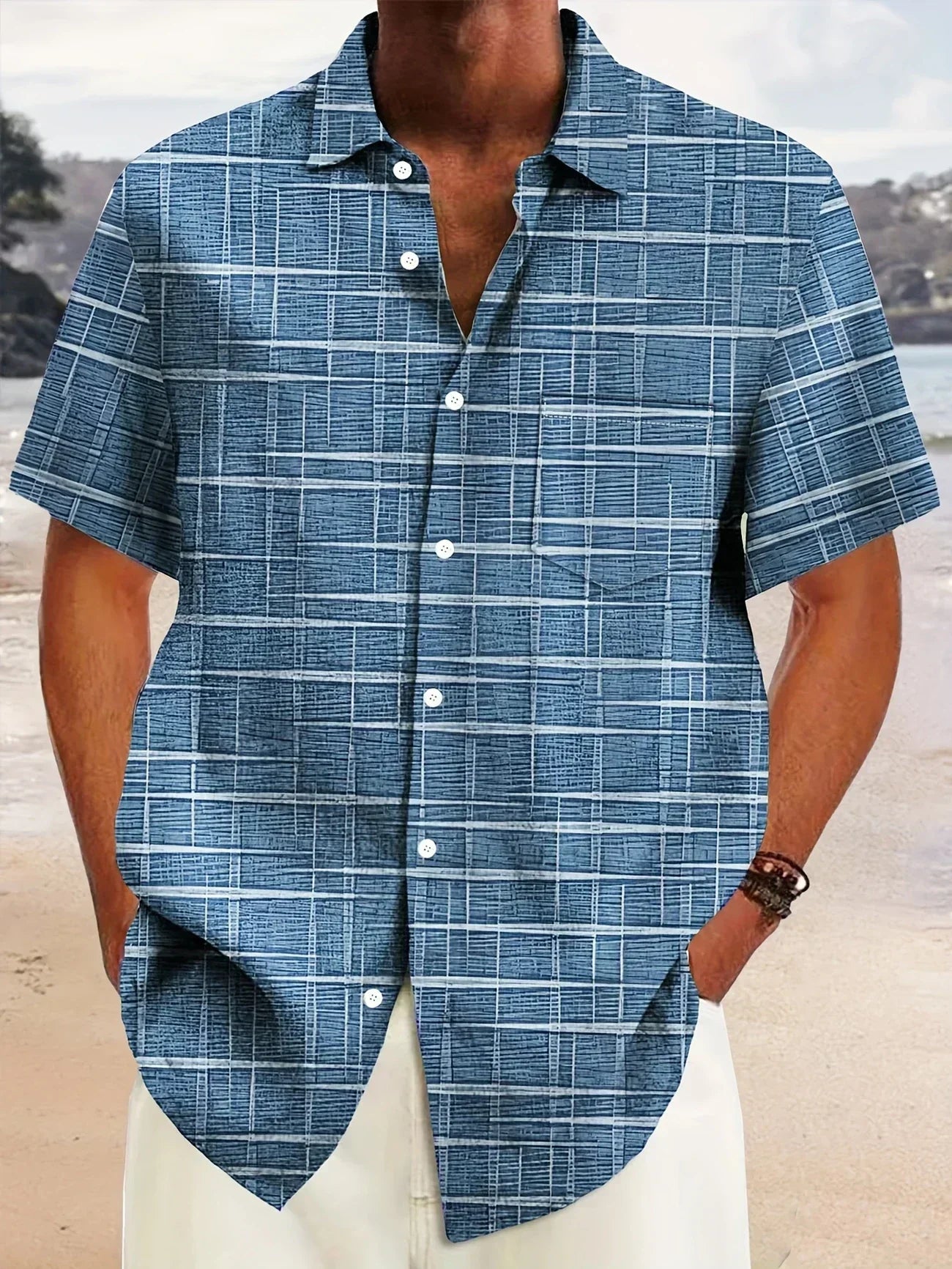 Chemise Hawadi Élégante Avec Motif À Rayures