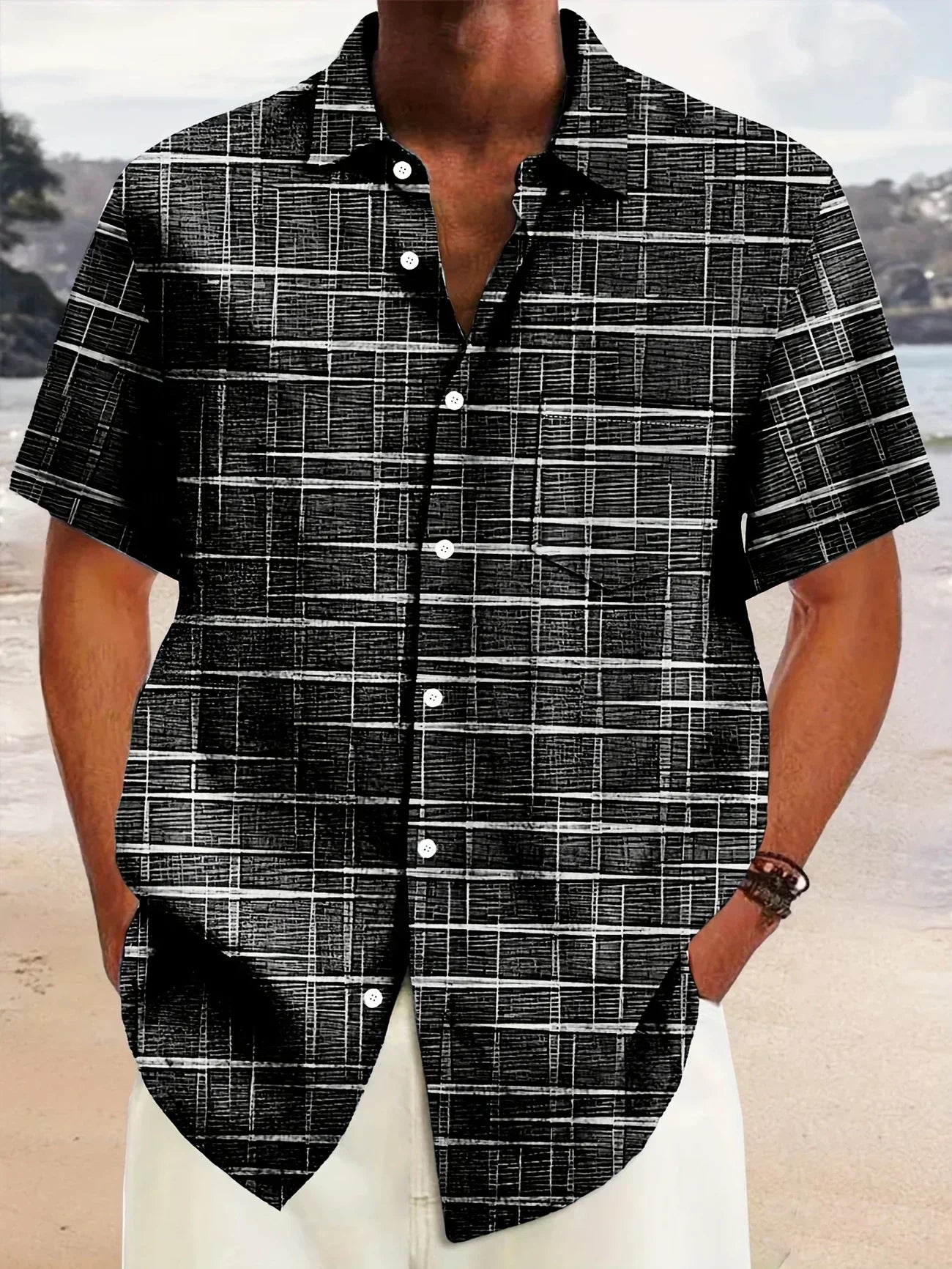 Chemise Hawadi Élégante Avec Motif À Rayures