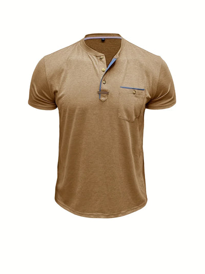 T-shirt Élégant à Col Ras Du Cou Avec Poche
