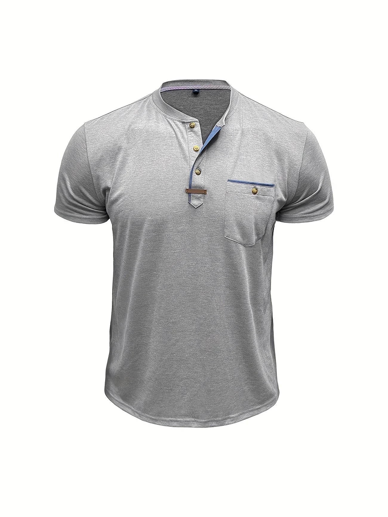 T-shirt Élégant à Col Ras Du Cou Avec Poche
