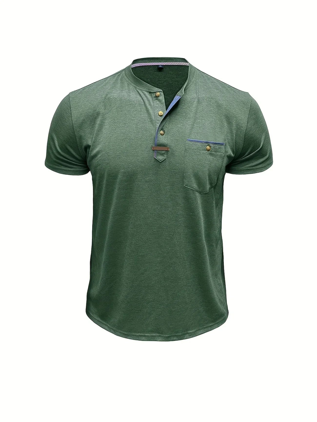 T-shirt Élégant à Col Ras Du Cou Avec Poche