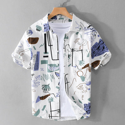 Chemise Abstraite En Coton