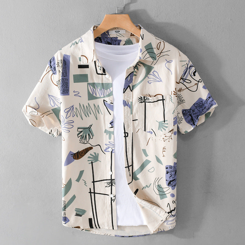 Chemise Abstraite En Coton