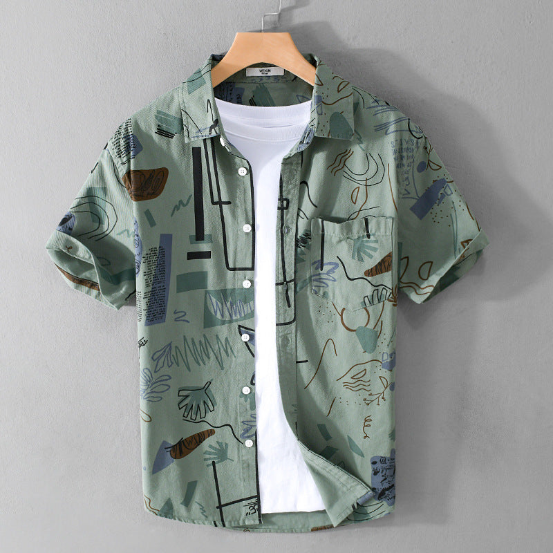 Chemise Abstraite En Coton