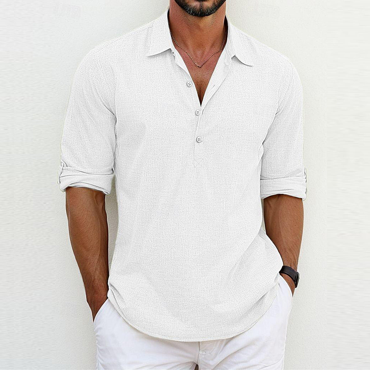 Chemise Polo Classique En Lin