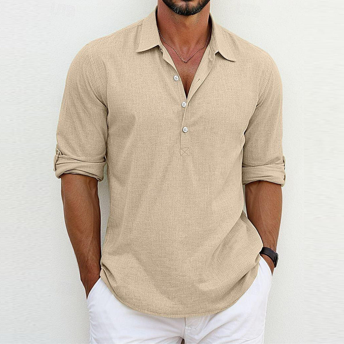 Chemise Polo Classique En Lin