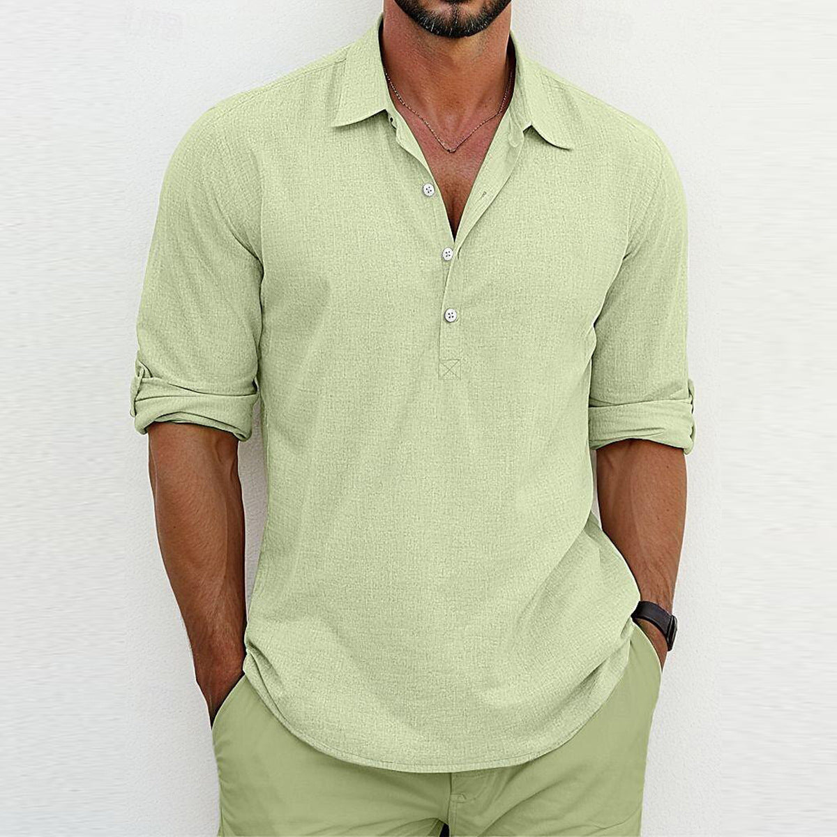 Chemise Polo Classique En Lin