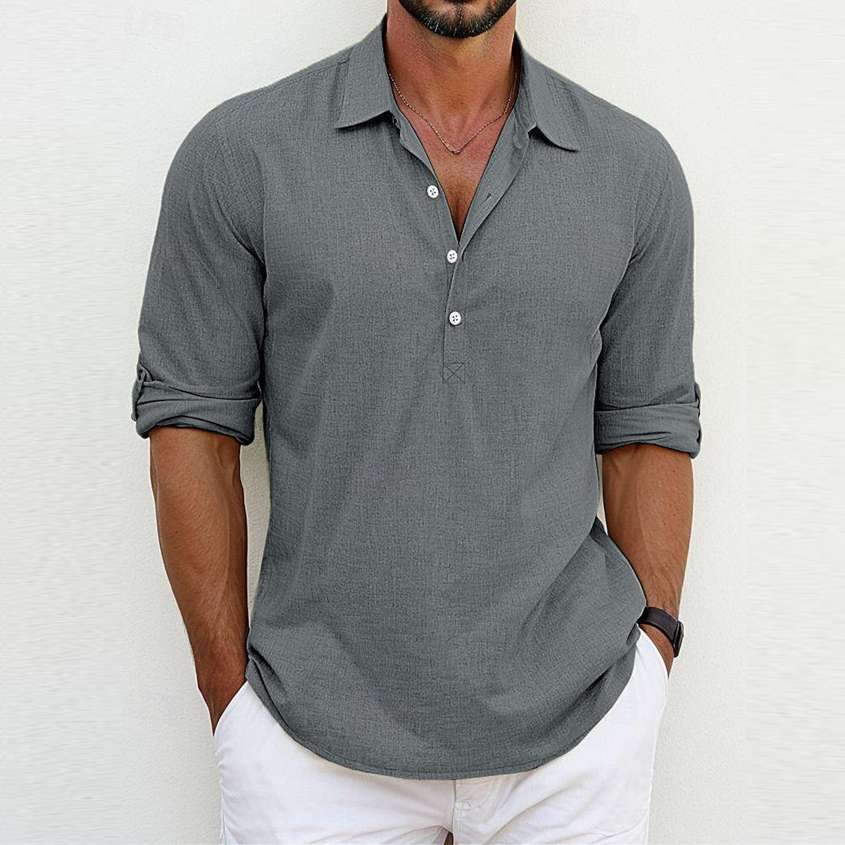 Chemise Polo Classique En Lin