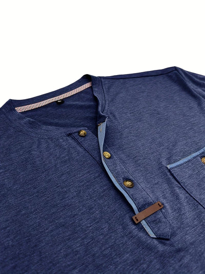 T-shirt Élégant à Col Ras Du Cou Avec Poche