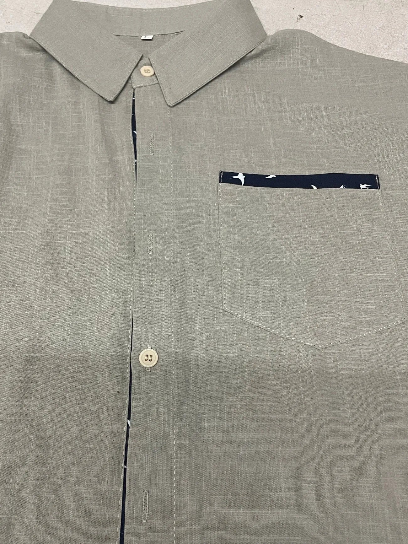 Chemise Élégante À Imprimé Oiseau Mignon