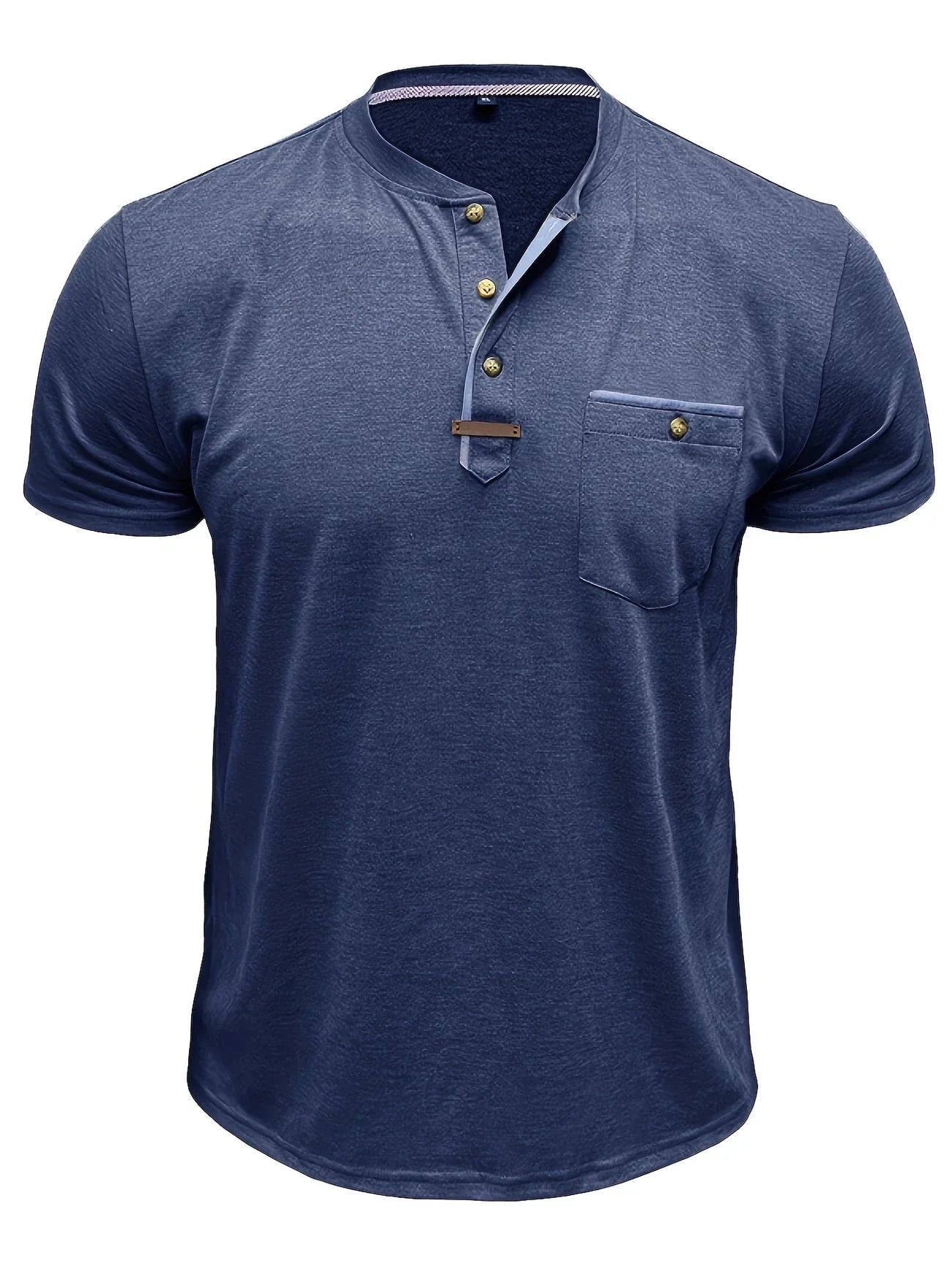 T-shirt Élégant à Col Ras Du Cou Avec Poche