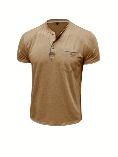 T-shirt Élégant à Col Ras Du Cou Avec Poche