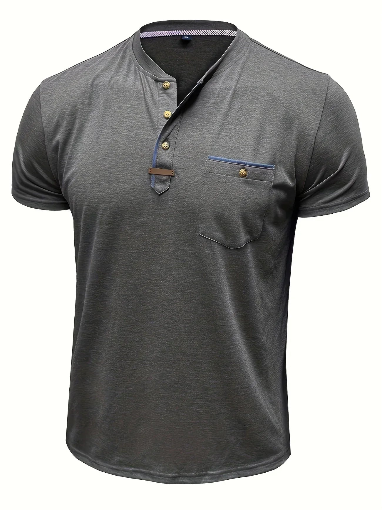 T-shirt Élégant à Col Ras Du Cou Avec Poche