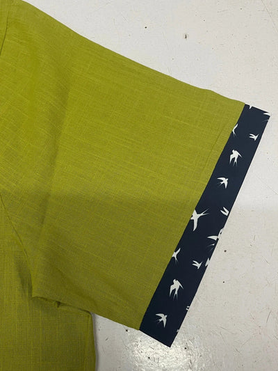 Chemise Élégante À Imprimé Oiseau Mignon